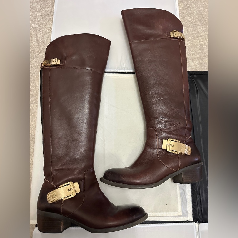 Vince Camuto Bocca Leather Knee High Riding Boots size 7